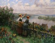 Sur la Terrasse or Maria and Madeleine Daniel Ridgeway Knight